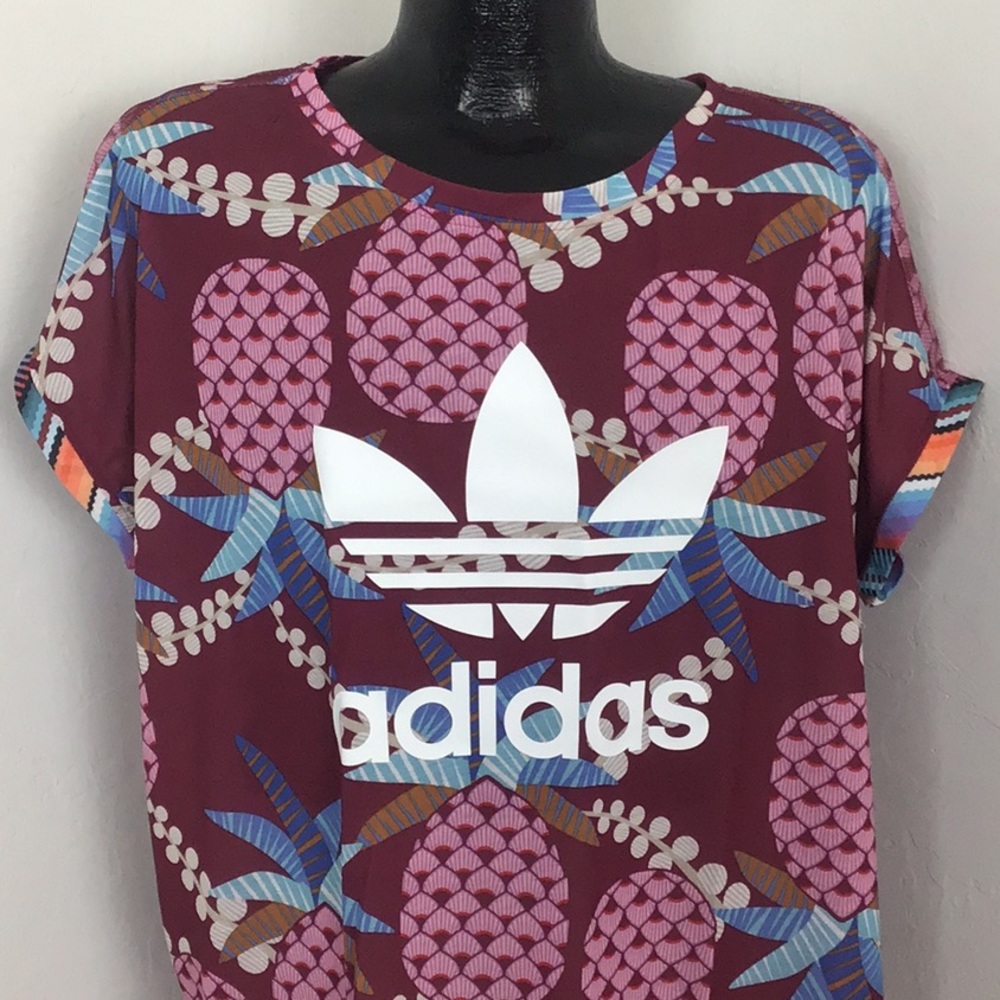 Adidas top farm pineapple boxy tee New - Picture 3 of 4